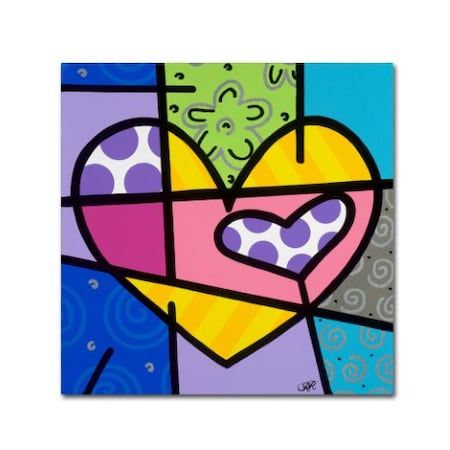 Roberto Rafael 'Big Heart IV' Canvas Art,14x14
